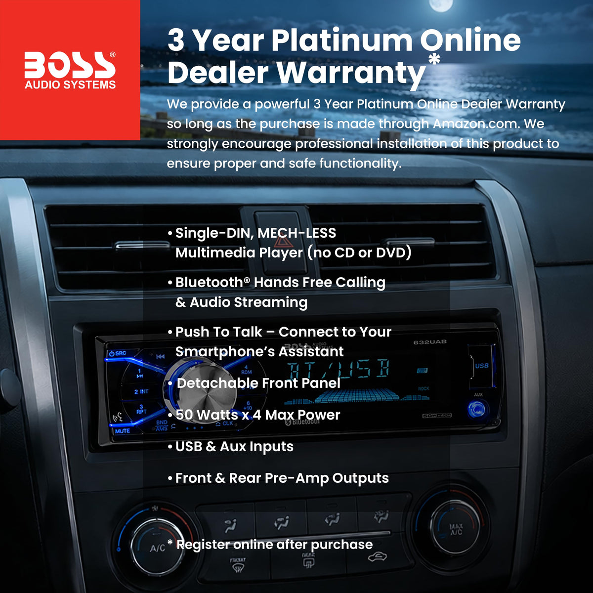 BOSS Audio Systems wireless remote control for convenient passenger access