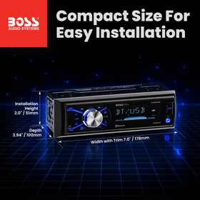 BOSS Audio Systems rear outputs and wiring ready for amplifier connection
