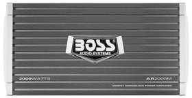 BOSS AR2000M front panel view showing LED and mounting, highlights compact power