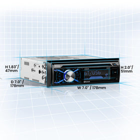 AM/FM radio front panel on the 508UAB for easy tuning