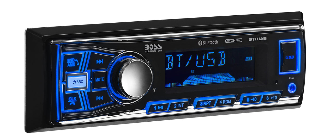 BOSS Audio Systems 6.5 inch speaker close-up showing cone and surround, balanced sound