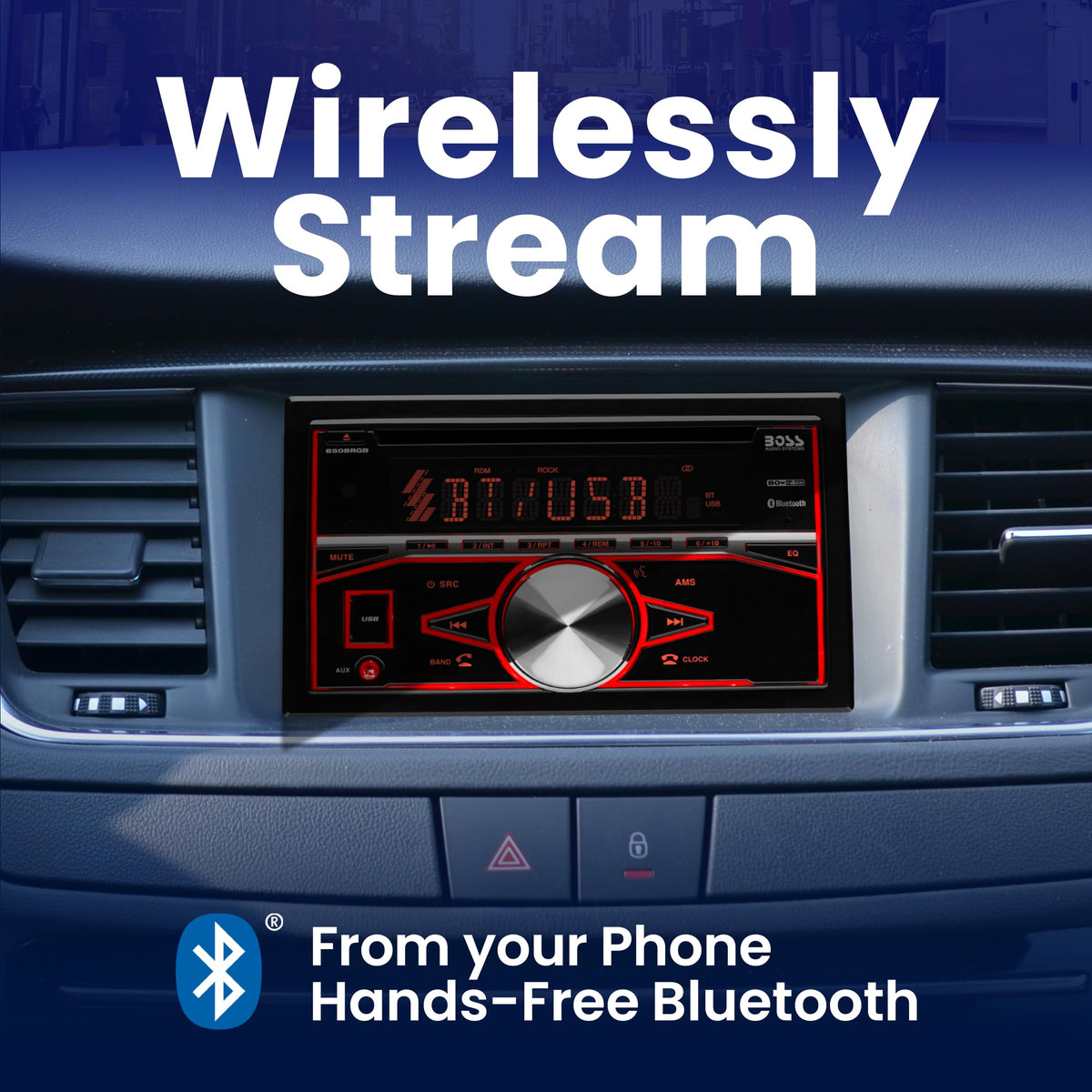 CD/DVD playback and AM/FM radio on the 850BRGB