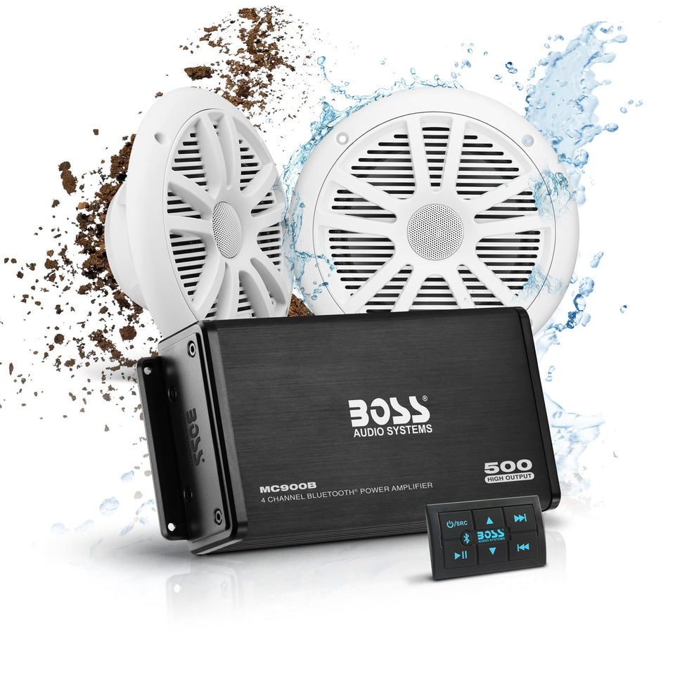 Boss Audio ASK902B.6 marine speakers pair for clear sound on deck.