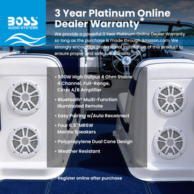 Boss Audio ASK904B.64 amplifier provides up to 500W for on-board power