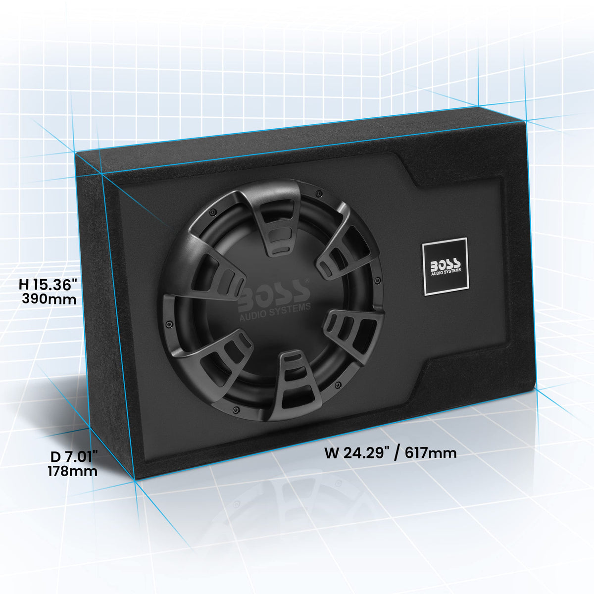 MDF sealed enclosure minimizes vibrations for tight, controlled bass.