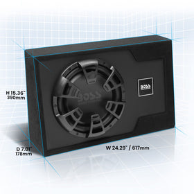 MDF sealed enclosure minimizes vibrations for tight, controlled bass.