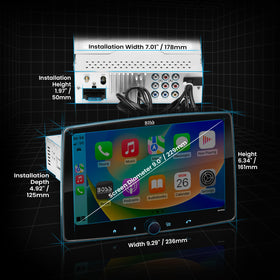 BOSS Audio BCPA9 front and rear camera inputs for added parking awareness.