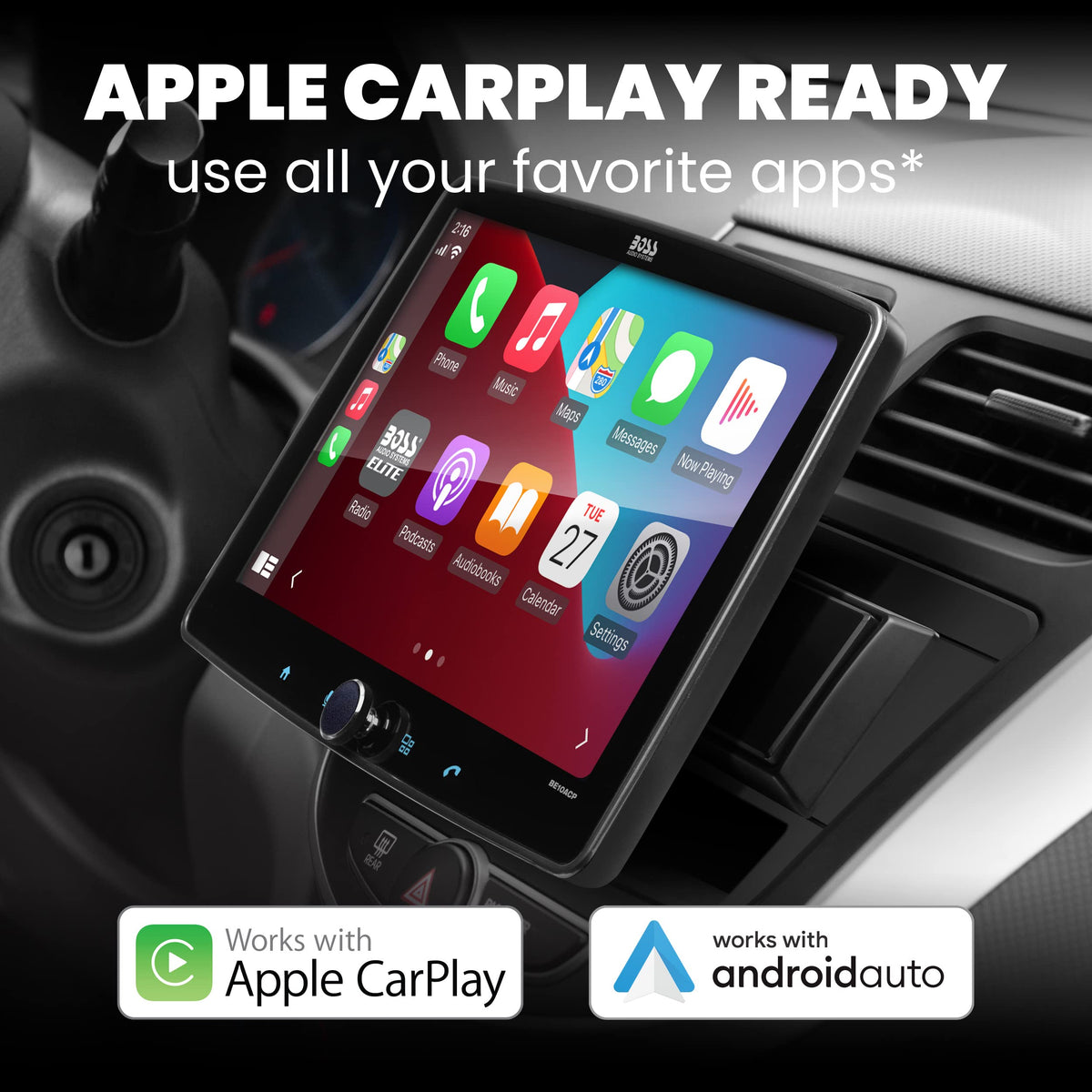 BE10ACP-C Android Auto compatibility for seamless Google Assistant navigation.