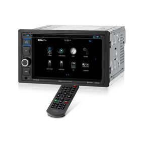 BOSS BV9364B front view showing a compact in-car media hub