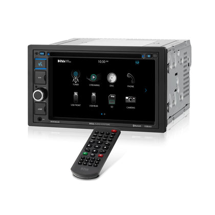 BOSS BV9364B front view showing a compact in-car media hub
