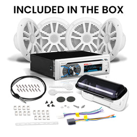 BOSS Audio MCK508WB USB and AUX inputs for music libraries