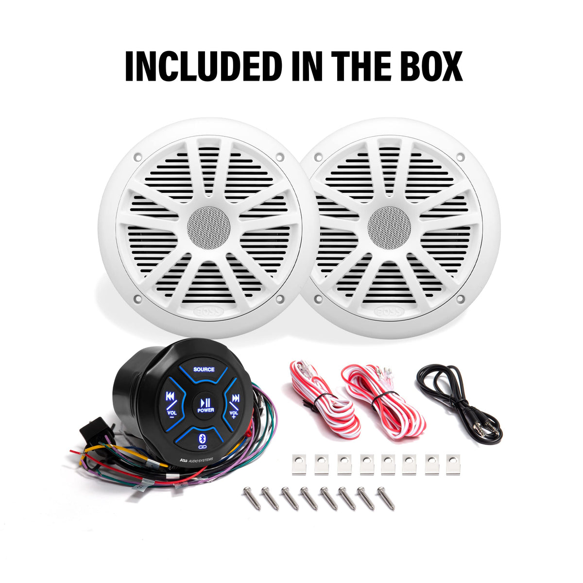 BOSS Audio MG150W.6 6.5-inch marine speaker detail showing durable polyurethane cone.