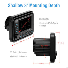 BOSS MGV550B AM/FM radio with digital tuning feature.