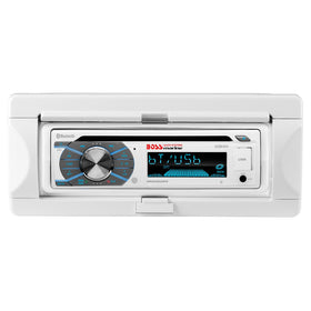 BOSS Audio MRC10 marine cover side view showcases durable ABS housing for long-lasting marine use
