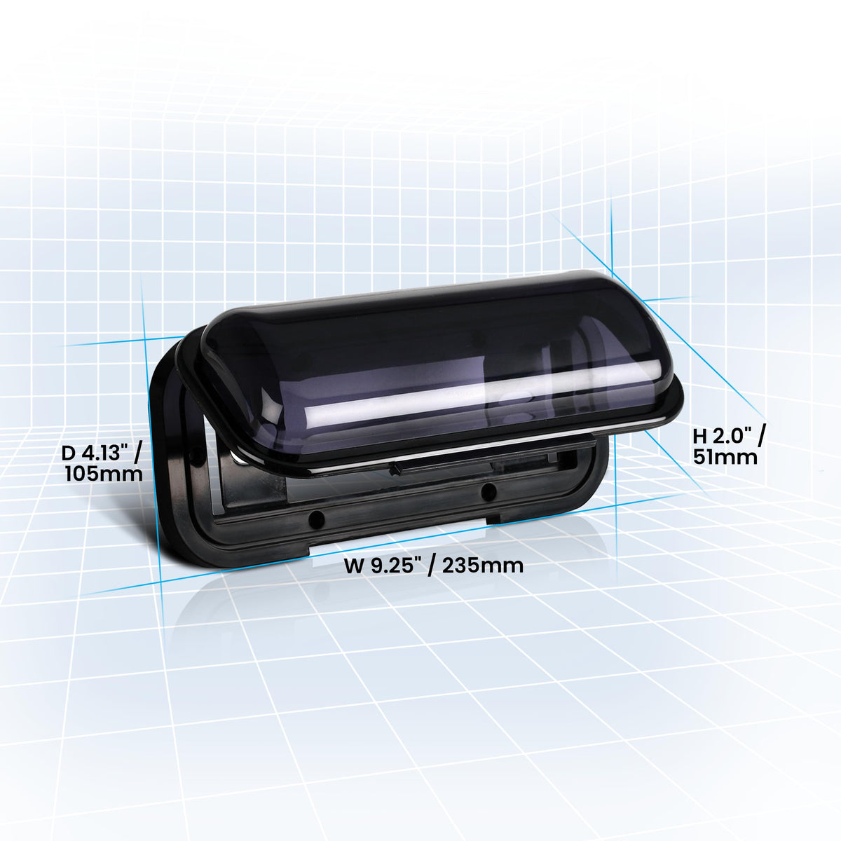 BOSS MRC5B tinted front panel improves readability in bright sunlight