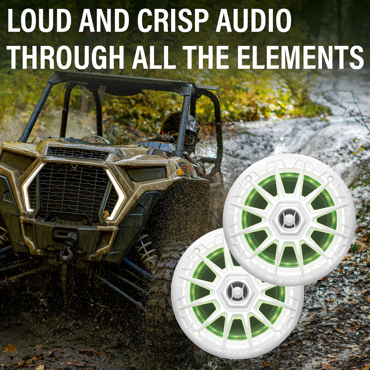 Side view shows weatherproof sealing designed to withstand rain splashes and spray.