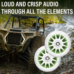 Side view shows weatherproof sealing designed to withstand rain splashes and spray.