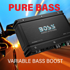 BOSS Audio OX1.5KM back panel with connections for easy subwoofer setup