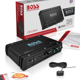 BOSS Audio OX1.5KM dimensions and weight of compact amplifier