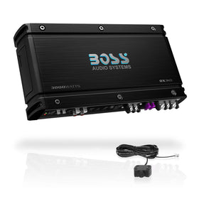 BOSS Audio OX3KD monoblock amplifier powering clear bass with focused output