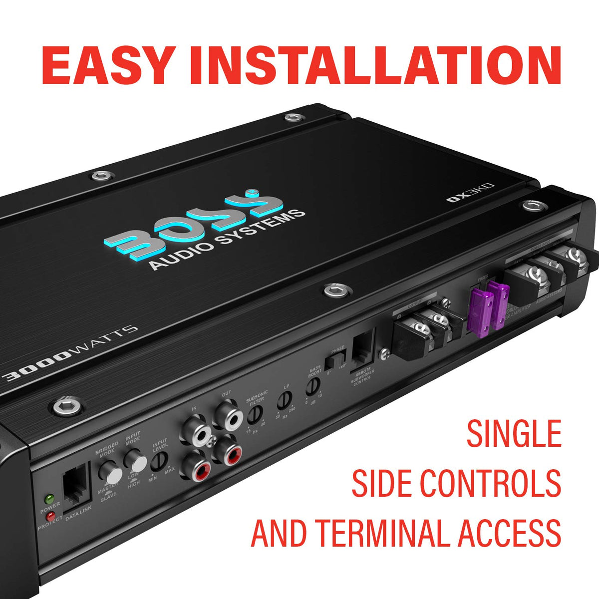 BOSS Audio OX3KD RCA In/Out for flexible connections