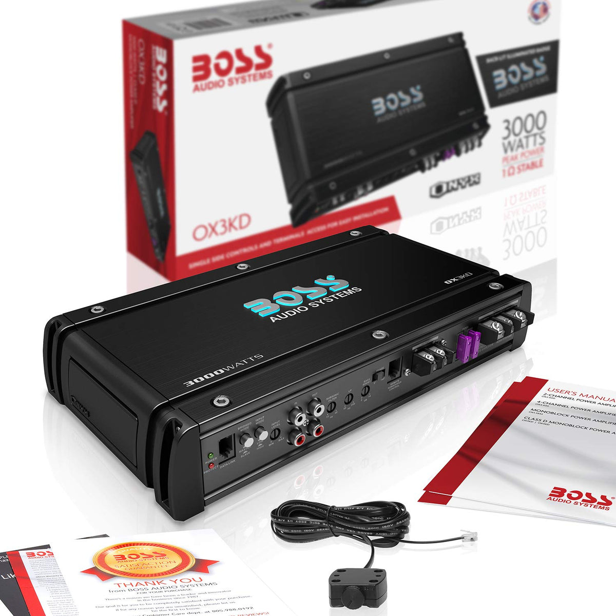 BOSS Audio OX3KD subsonic filter protecting speakers from deep lows