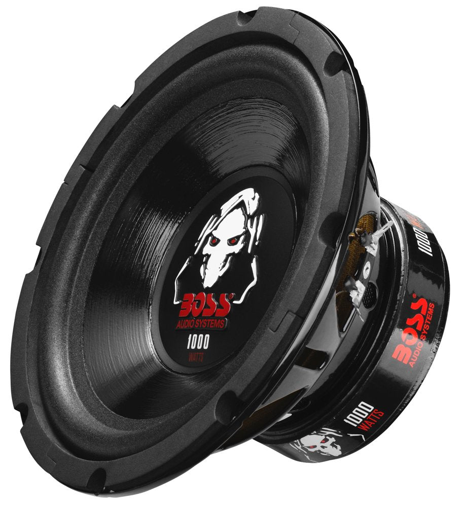 BOSS Audio Systems front view showing cone and mounting for clear bass performance