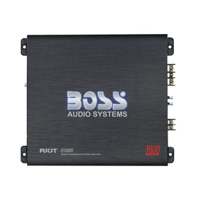Boss Audio R1600M monoblock amplifier powering strong car bass with 1600W max