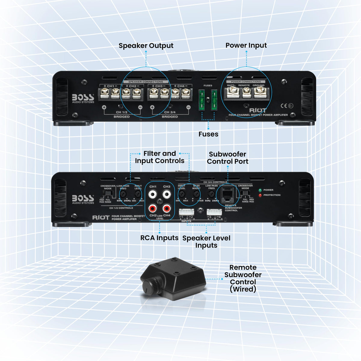 Remote Subwoofer Control for easy bass adjustments from the driver seat