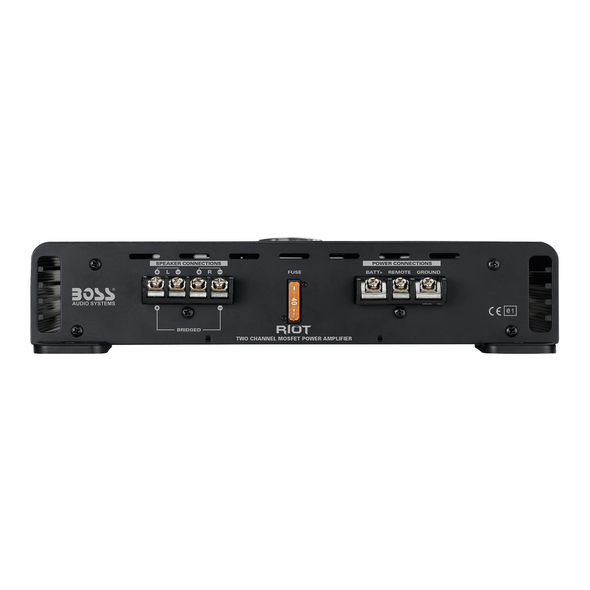 BOSS Audio R4002 low and high input ports for versatile connections