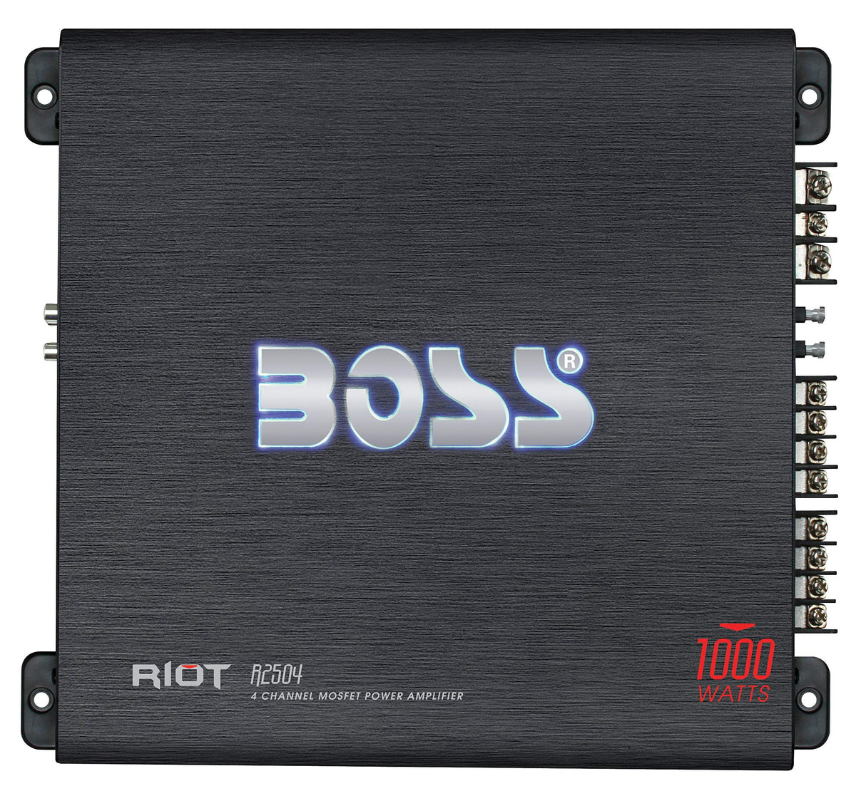 Boss Audio Riot R2504 front panel controls for precise tuning