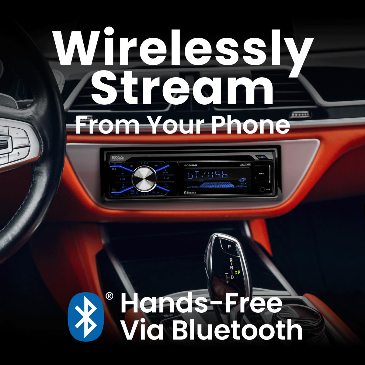 AM FM radio display on the 656BCK for up-to-date music and news