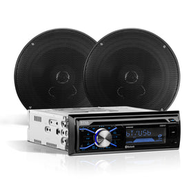 BOSS Audio Systems 656BCK stereo unit front panel with Bluetooth wireless music control