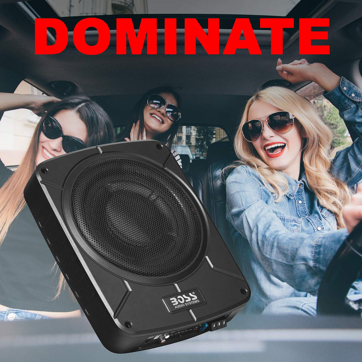 Boss Audio BAB10 high-level inputs connect to factory radios for easy integration