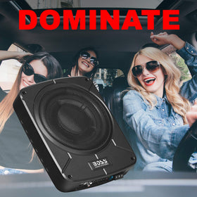 Boss Audio BAB10 high-level inputs connect to factory radios for easy integration