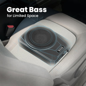 BOSS Audio Systems BASS10 built-in amplifier simplifies installation and reduces wiring clutter.