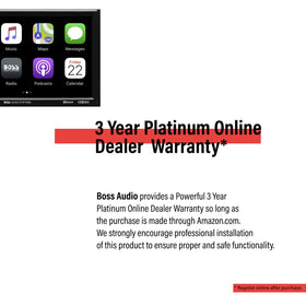 Double-DIN design helps a seamless dash installation.