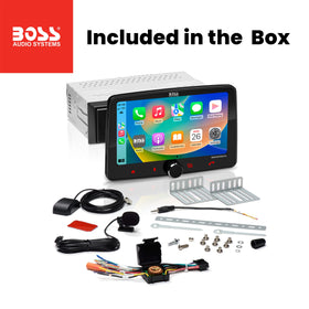 BOSS BVCP9700A-FL USB charging and media apps support versatile in-car entertainment.