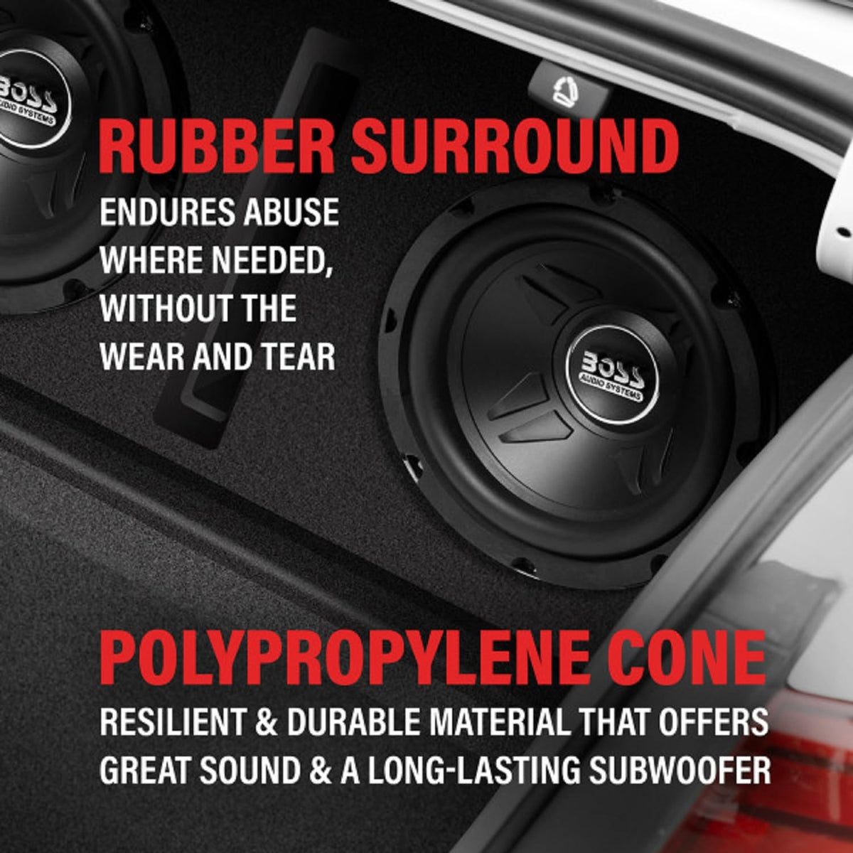 BOSS Audio Systems CXX8 side profile highlighting rugged construction for easy mounting