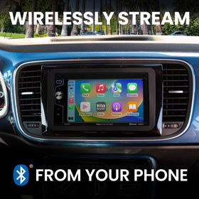 BOSS BE62CP-C CarPlay screen enabling seamless iPhone integration.
