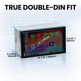 BOSS Elite BE7ACP.WX Android Auto on 7-inch display enabling voice-driven tasks.