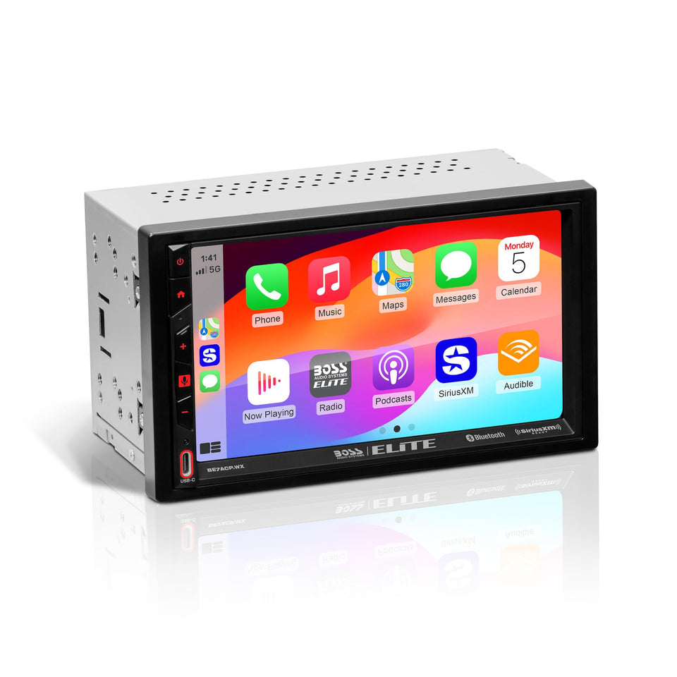BOSS Elite BE7ACP.WX dashboard view with 7-inch touchscreen for easy navigation.