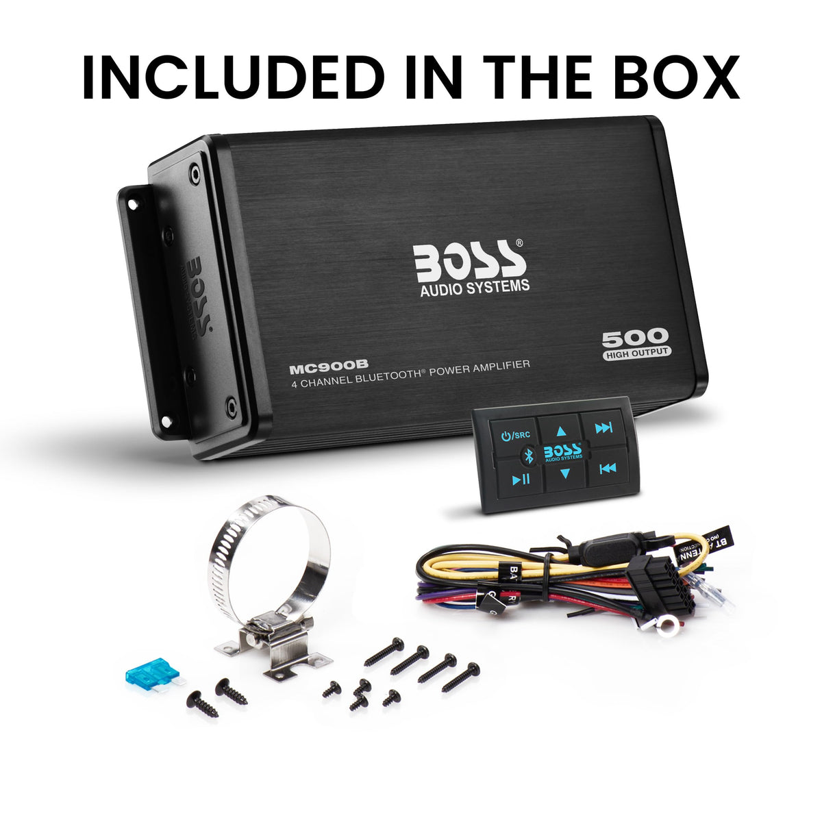BOSS MC900B compact chassis fits ATV, UTV, car, or marine setups.