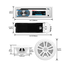 BOSS Audio Systems MCK508WB.6 marine 6.5-inch speakers providing clear deck sound.