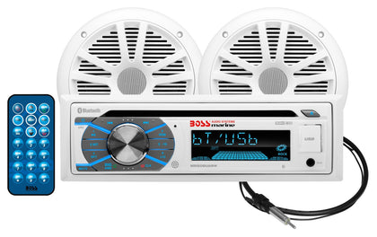 BOSS Audio Systems MCK508WB.6 marine Bluetooth stereo with weatherproof design for boats.
