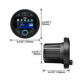 BOSS MGV500B AM/FM radio with NOAA weather band for marine updates