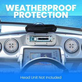 BOSS MRC5 sealed cover demonstrates waterproof protection for marine environments.