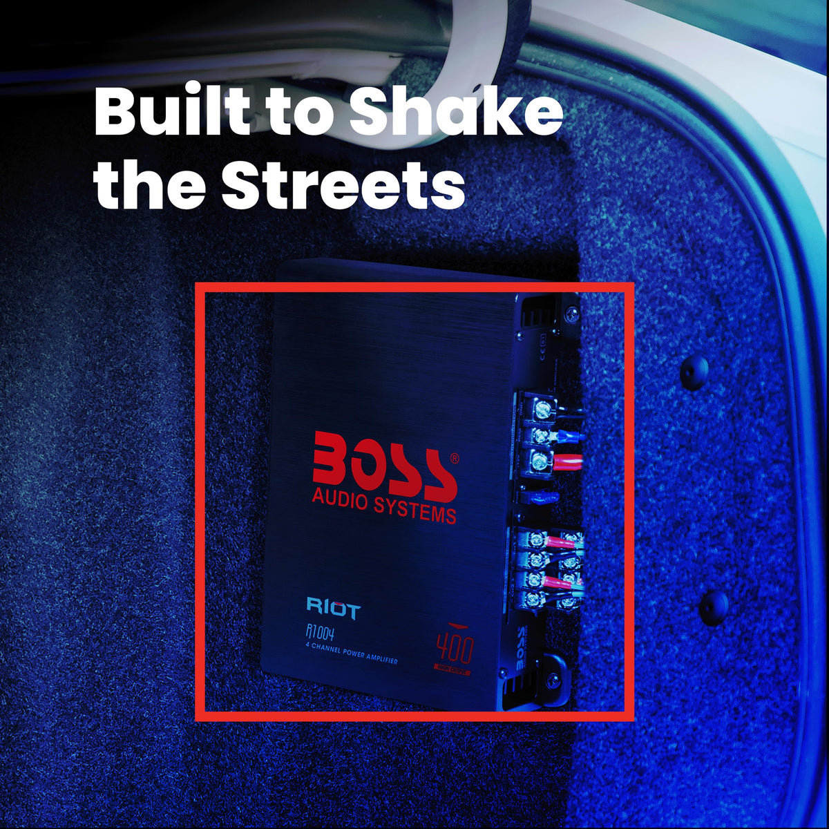 BOSS Audio Systems R1004 terminal block with RCA and speaker inputs for flexible connections