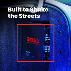 BOSS Audio Systems R1004 terminal block with RCA and speaker inputs for flexible connections