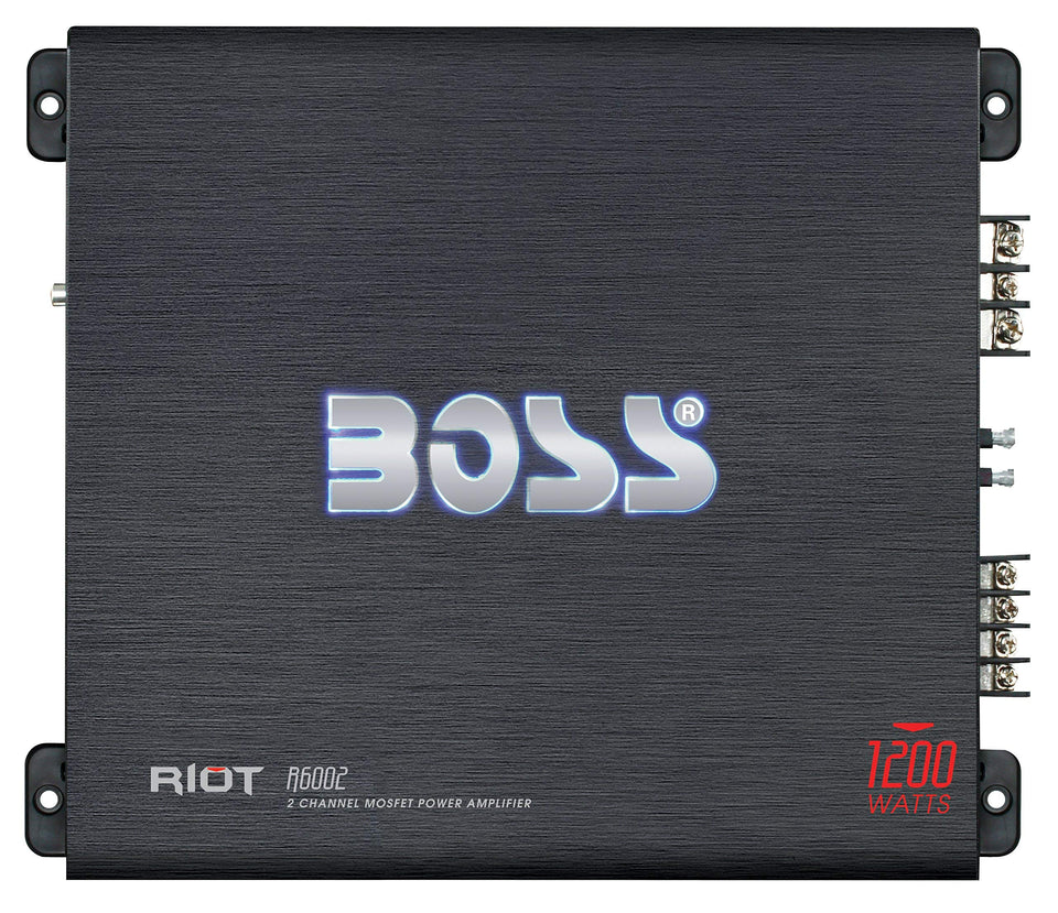 BOSS Audio Systems R6002 amplifier front view for enhanced car audio power